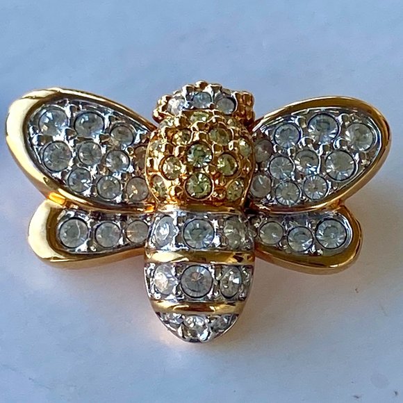Swarovski Jewelry - Swarovski Retired Bumble Bee Gold Crystals Pin Brooch